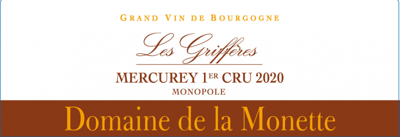 Mercurey 1er cru "Griffères" monopole 2020